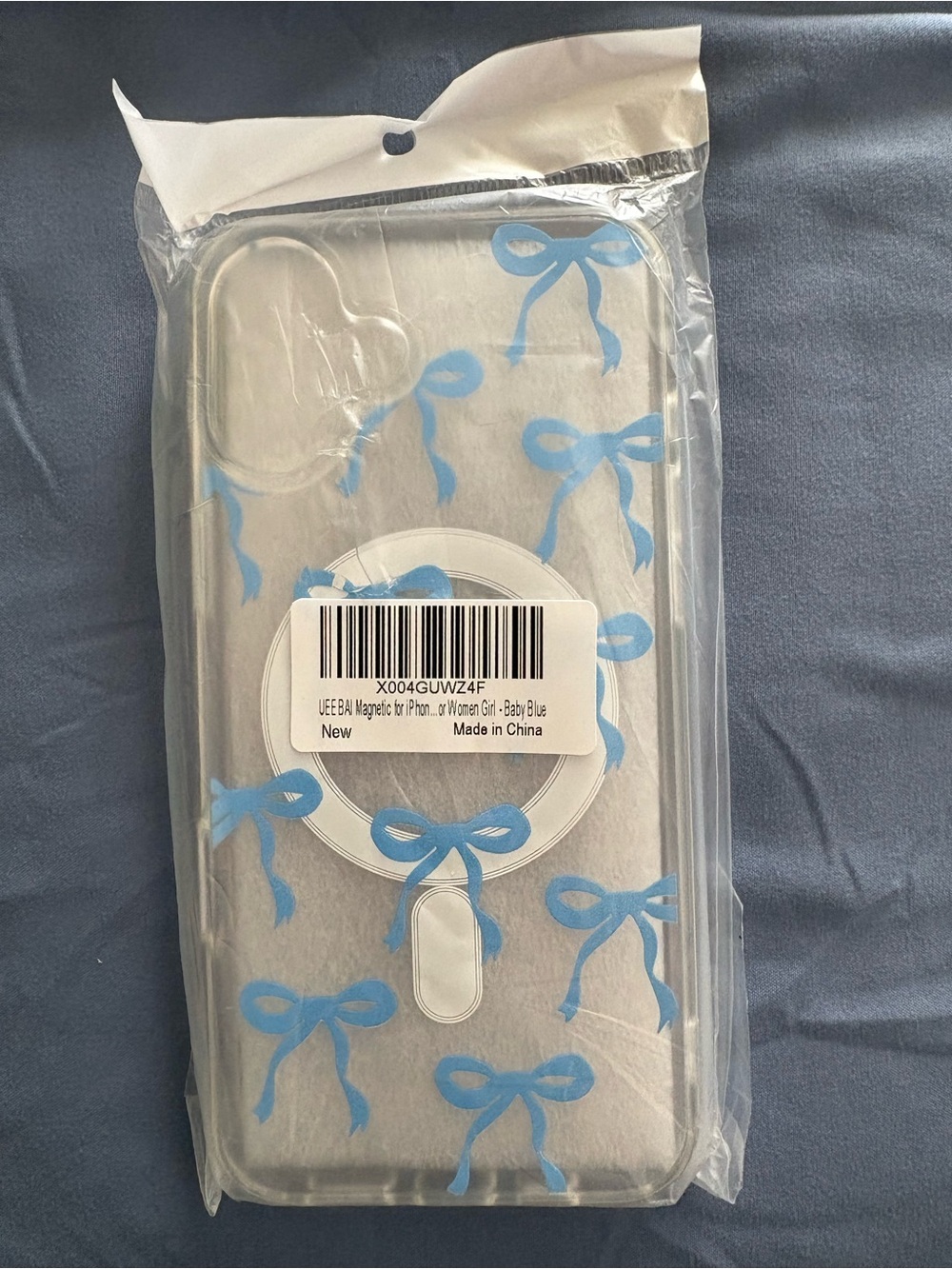 Baby Blue Bow Pattern Phone Case